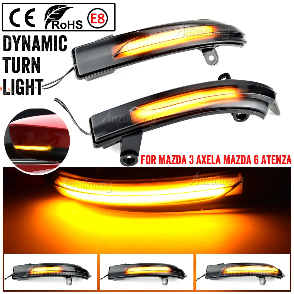 

Car Rear View Side Mirror Blinker Dynamic LED Turn Signal Light Indicator For Mazda 3 Axela Mazda 6 Atenza 2016 2017 2018 2019
