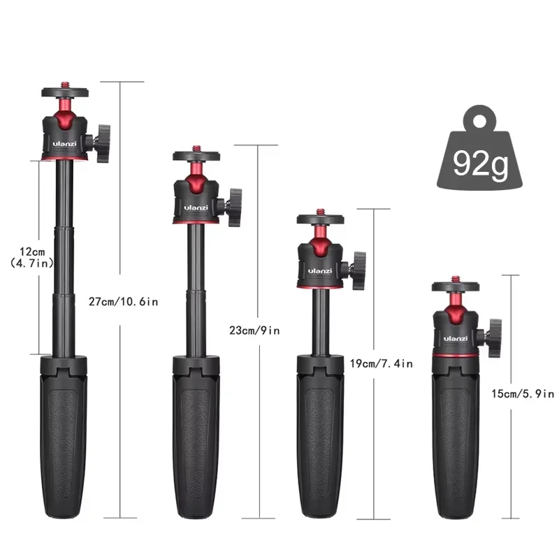 Ulanzi MT-08 Mini treppiede singolo pieghevole 1/4 treppiede universale compatibile con DSLR digitale/Android/iPhone