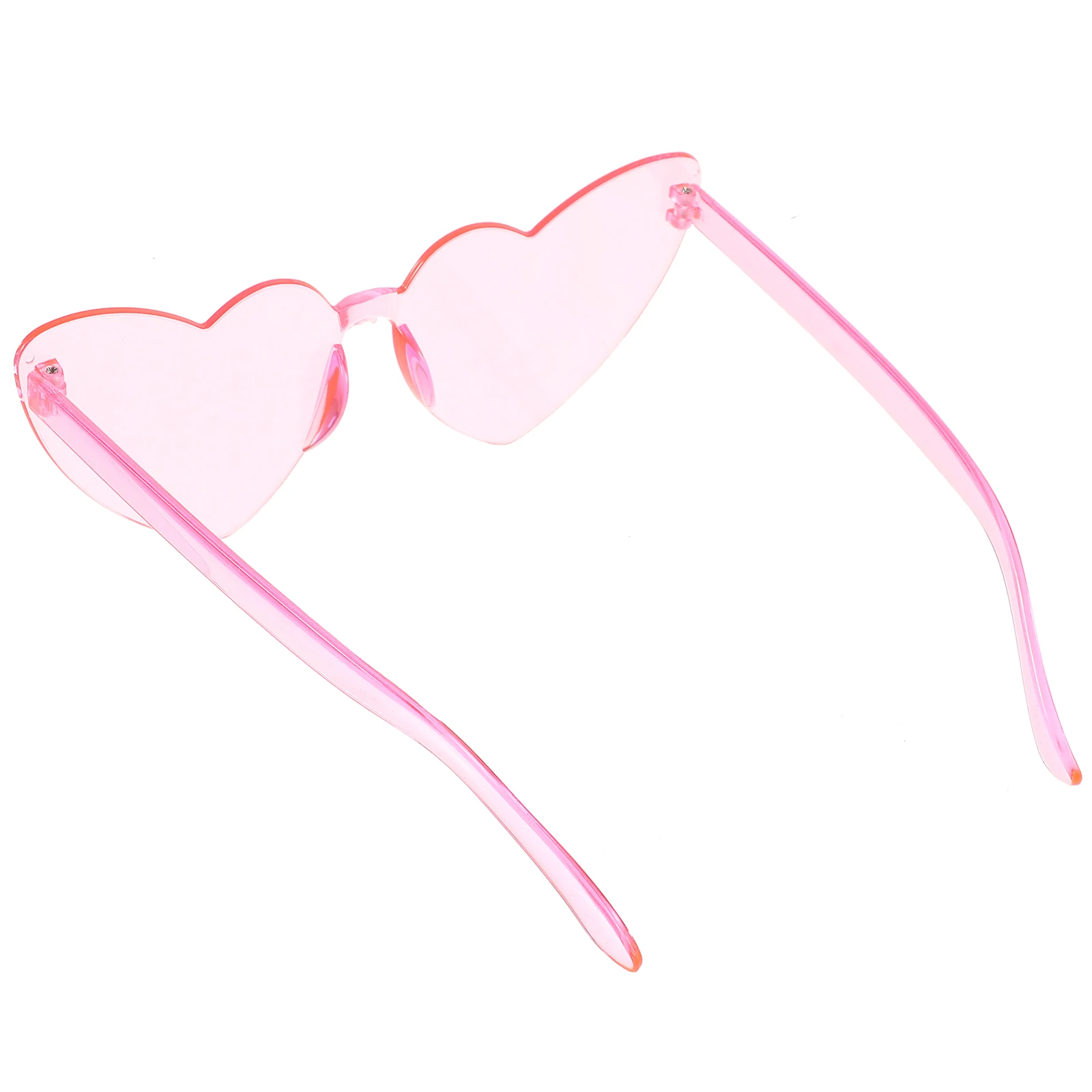 

1pc Heart Shaped Sunglasses For Women Frameless PC Pink Women Child Party Bachelorette Trendy Sunglasses Cool Glasses