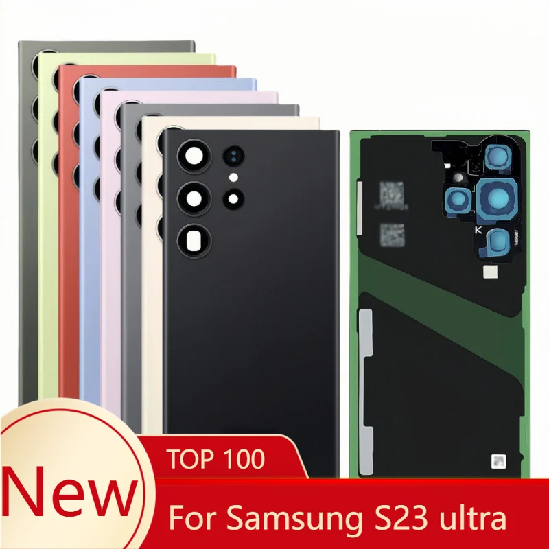 For Samsung Galaxy S23 ULTRA Battery Back Cover 3D Glass Panel Rear Door Housing Case Camera Lens Replacement
