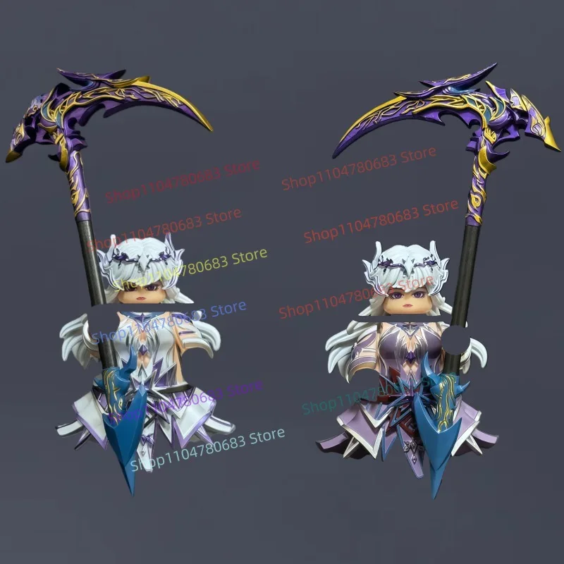 

Строительные блоки MOC Kawaii Scythe Girl, мини-фигурка в сборе, модель дисплея, аниме, игры, игрушки, украшения, праздничные подарки, коллекционные предметы