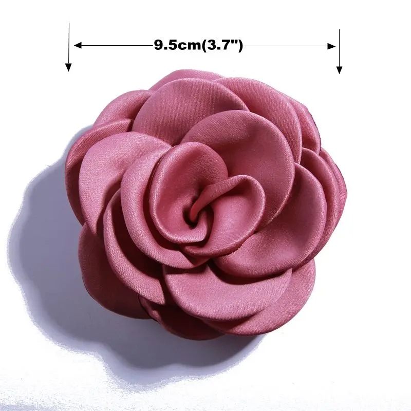 Imagem -03 - Moda Decorativa Borda Queimada Flor de Tecido para Enfeite de Casamento Flores de Rosa Artificial para Jardim Doméstico 120 Peças 9.5cm