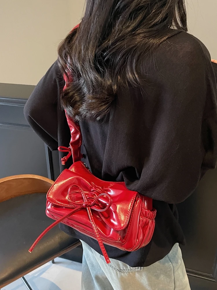 Faionable مطوي تحت الإبط حقيبة نسائية 2025 الاتجاه الجديد تنوعا حقيبة كتف مفردة النسخة الكورية حقيبة كروسبودي عالية الجودة #5