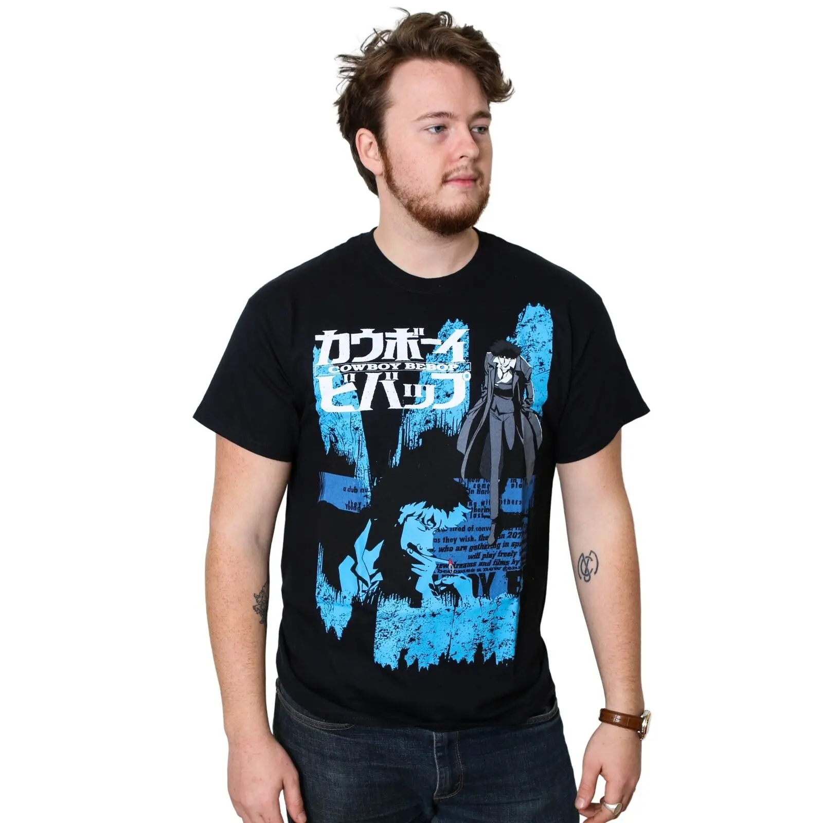 Cowboy Bebop Spike Anime Opening Credits volwassen T-shirt