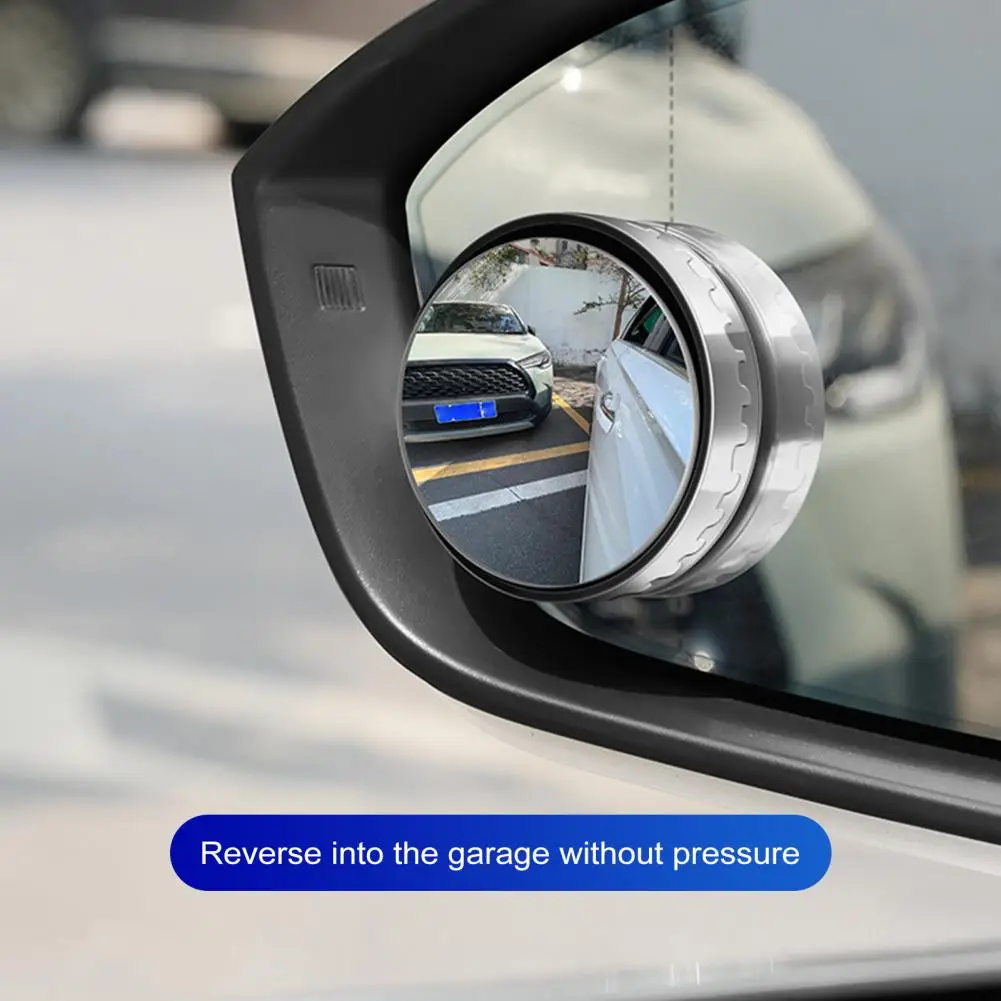 Adjustable Angle Car Mirror 2 Pairs of Suction Cup Car Blind Spot Mirrors for 360-degree Rotation Waterproof Fog-proof Design