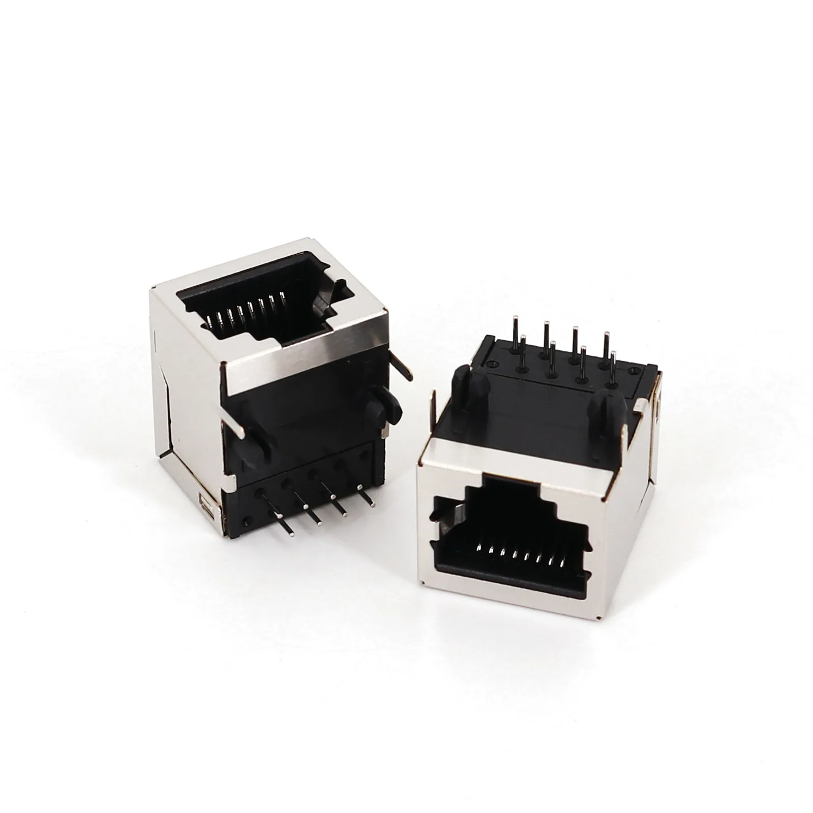 10Pcs RJ45 8P8C Network Ethernet PCB Mount 8Pin Female Socket Solder Connector