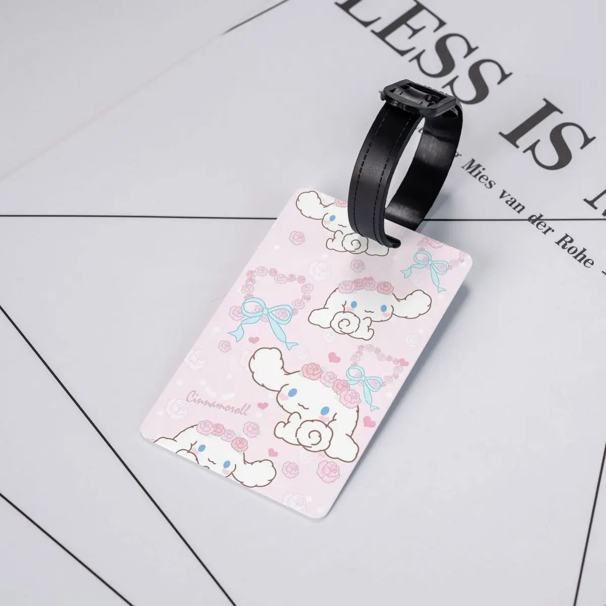 Etichette per bagagli Sanrio Cinnamoroll Cute Cartoon Holder etichette per bagagli ID indirizzo Holder etichetta per bagaglio per uomo etichette per bagagli regali