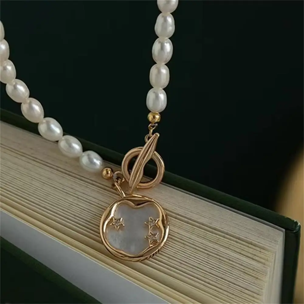 Natural Freshwater Pearl Necklace For Women, Unique And Versatile, High-End, Collarbone Chain, Millet Grain Pendant, Jewelry