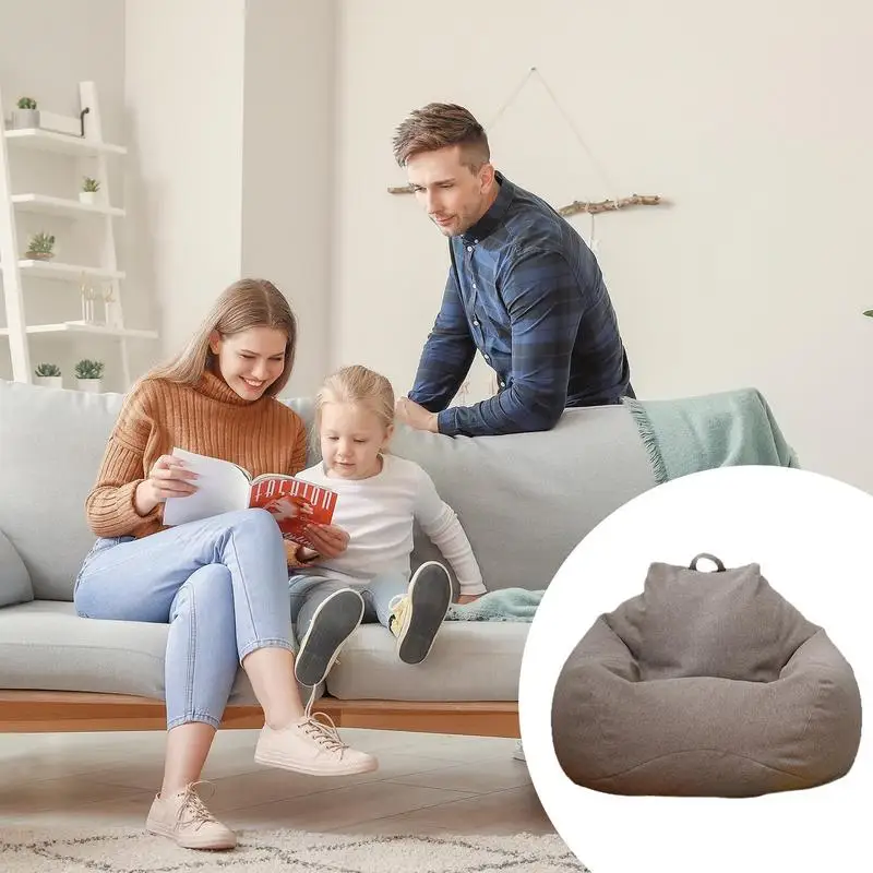 Beanbag Lazy Sofa Cover Lounger Chair Sofa Seat Living Room Furniture Without Filler Bed Pouf Puff Couch removable and washable