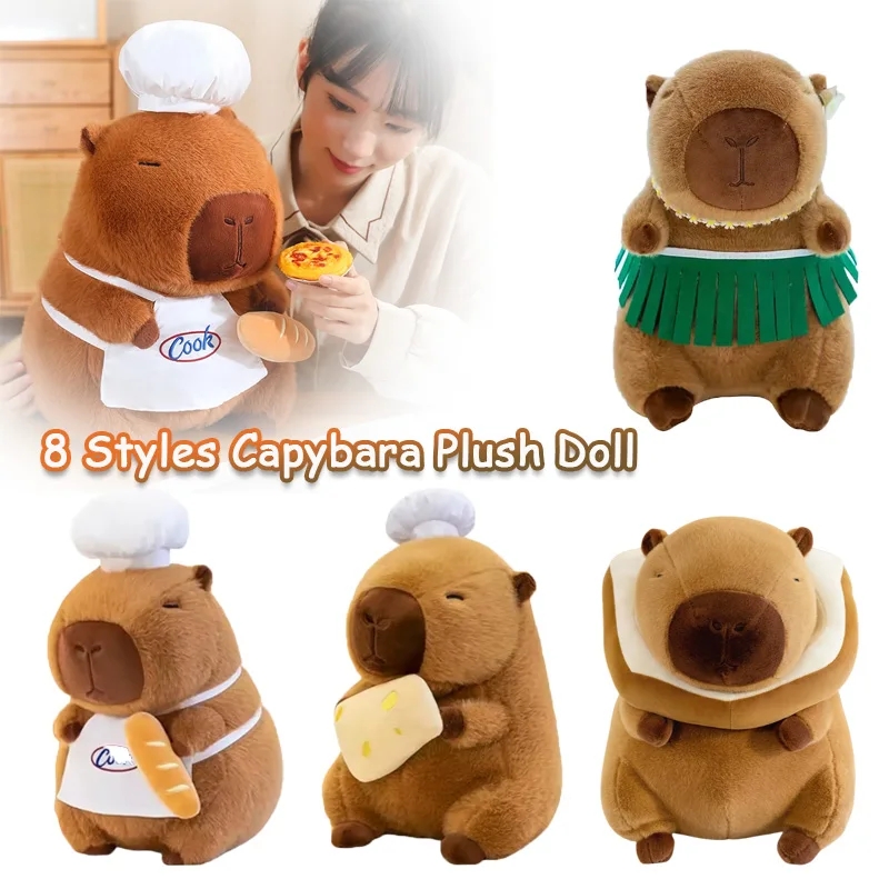 

8 Styles Cute Capybara Peripheral Plush Doll Capibara Plush Doll Giant Kawaii Stuffed Animal Doll Children Birthday Gifts Toys