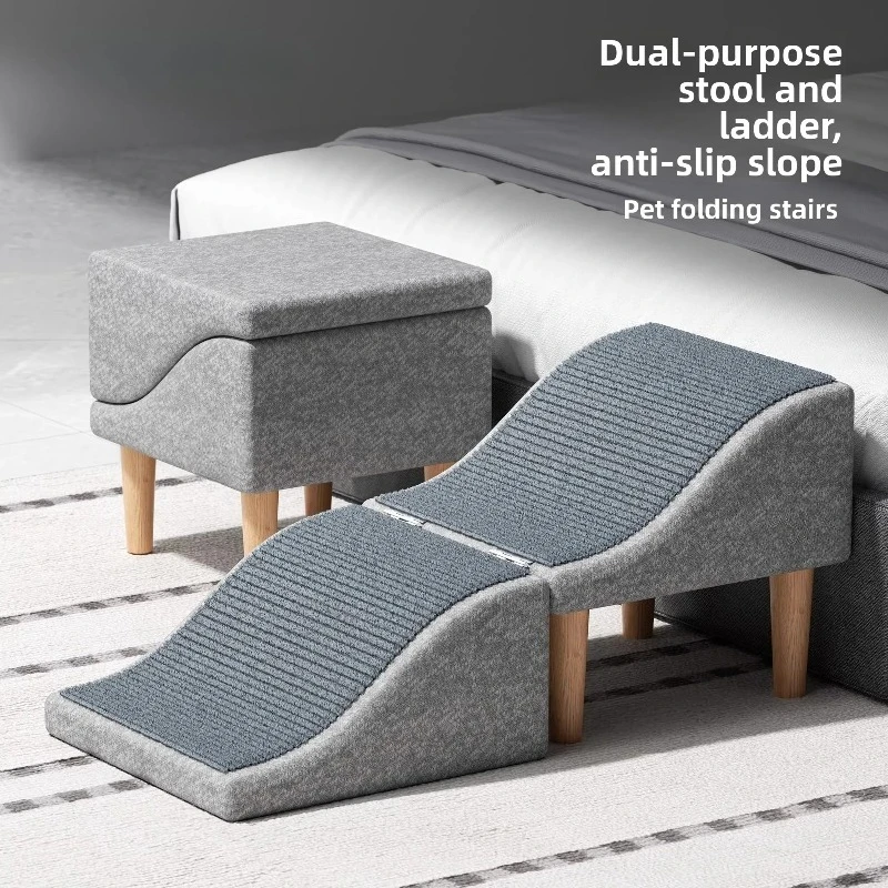 rampe-pliable-reglable-pour-animaux-de-compagnie-robuste-et-sure-echelle-d'escalade-pour-chien-pour-lit-et-canape