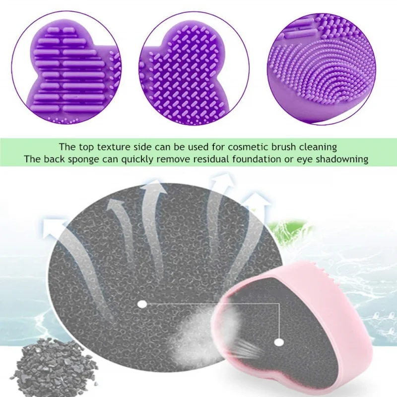 أداة تنظيف مستحضرات التجميل، علبة تنظيف مستحضرات التجميل، لمفتاح ألوان الفرشاة الجافة والتنظيف الرطب