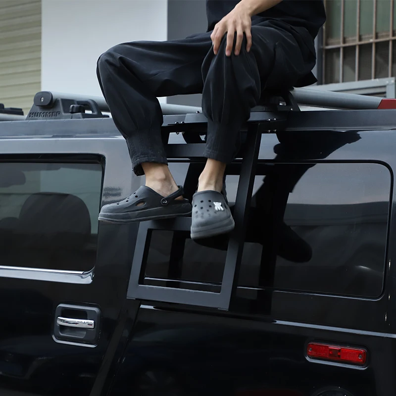 

For Hummer H2 2003-2009 aluminum alloy tail laddercar rear tailgate Side Ladder external accessories for climbing auto tools