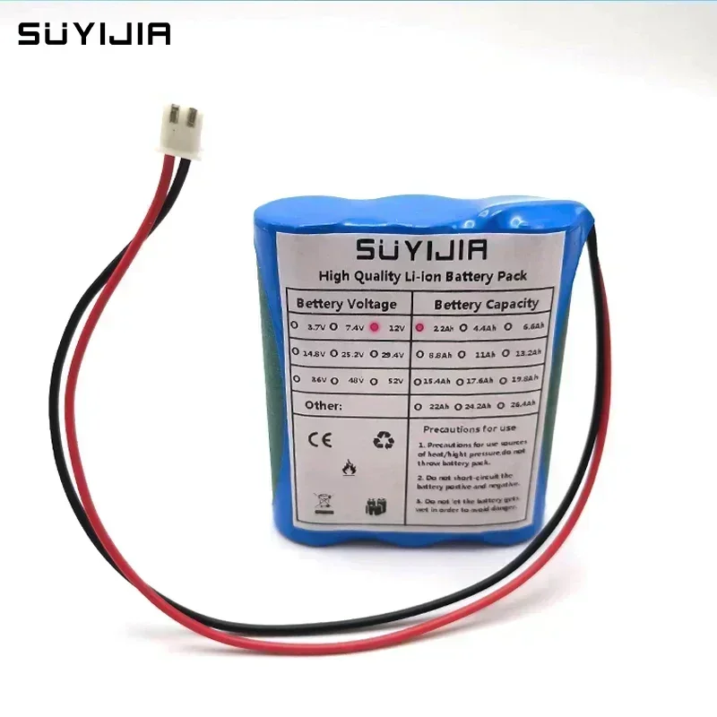 12V Battery 3S1P 12.6V/11.1V 3500mAh 18650 Lithium-ion Battery Pack w/ BMS for Backup Power Ups CCTV Camerar Speaker Bluetooth