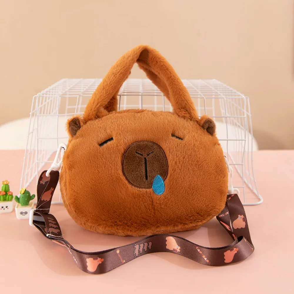 

Plush Capybara Capybara Plush Handbag Animal Cartoon Handbag Capybara Crossbody Bag Cute Large Capacity Cartoon Shoulder Bag