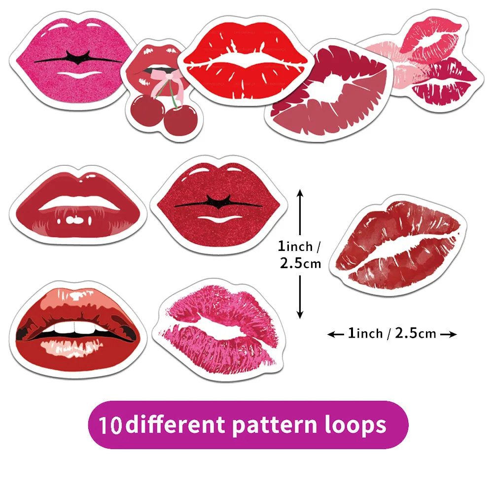 500PCS Creative Lip Roll Stickers, Bookkeeping Decoration, DIY Notebook, Water Cup, Skateboard, Personalized Stickers