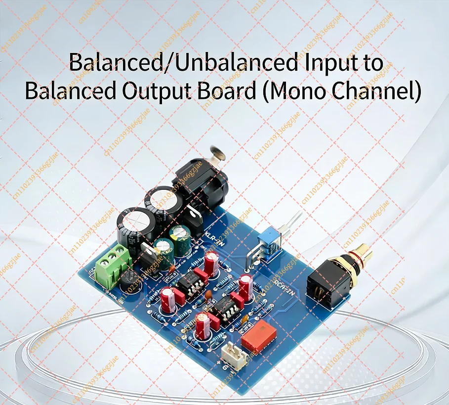 HiFi Diy Single Ended Input To Balanced Output Mono Board JRC5532 XLR Amp Board