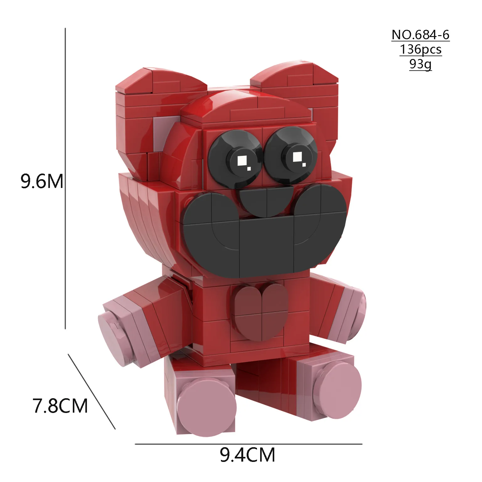 NONE Lächeln Viecher Bausteine lächelnde Viecher Dogday und Catnap Block Set Katze Nickerchen Hund Tag Catnat Figur Geburtstag Jungen Geschenk 3