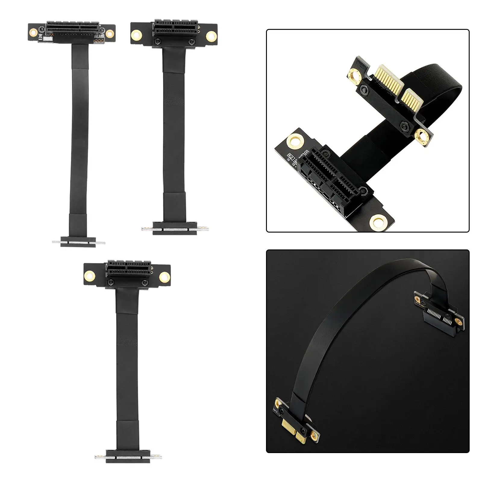 90 Degree Extension Cable, x1 to x1 x4 - Card for Motherboard ,Extender image 5