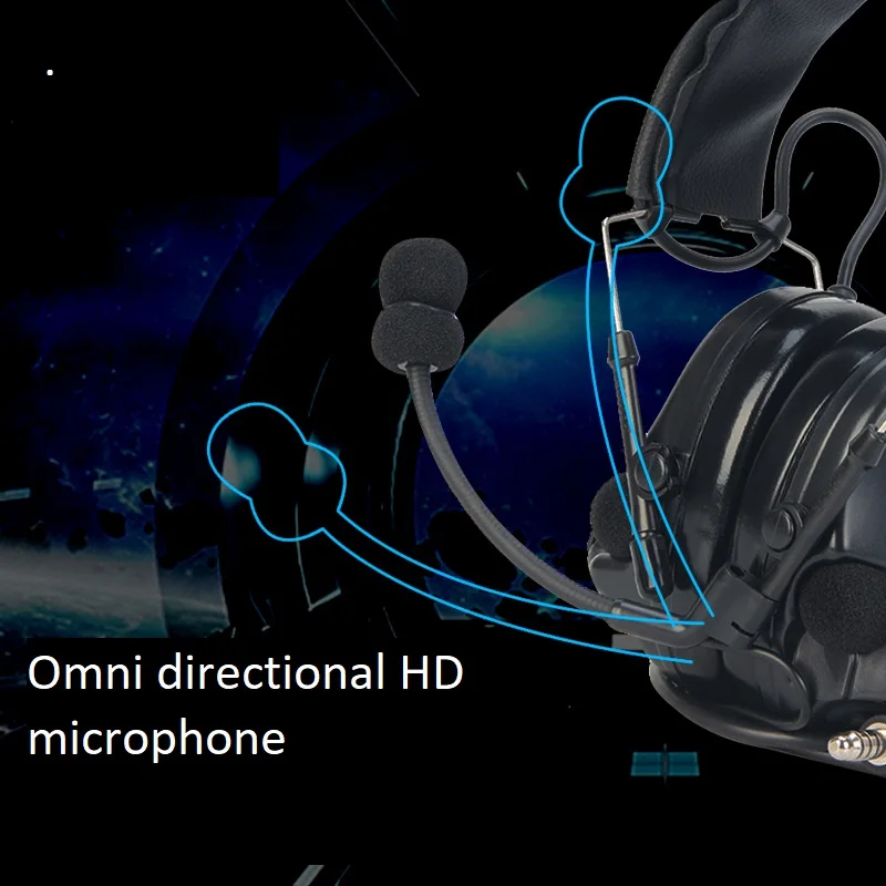 Tactical Polar Noise Reduction Headset, Fast Helmet Suspension Stand, Intercom Ptt, Headset, DE, GN, C3