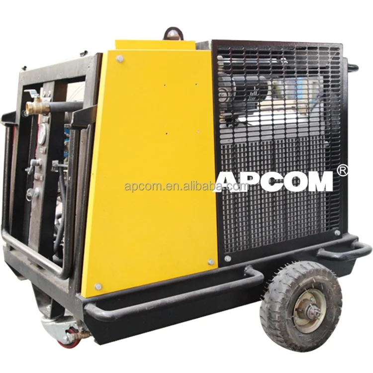 APCOM 40 CFM 18hp 13bar 35cfm 1m3/min Small Petrol aircompressor Engine Driven Gas Powered Portable Air Compressor