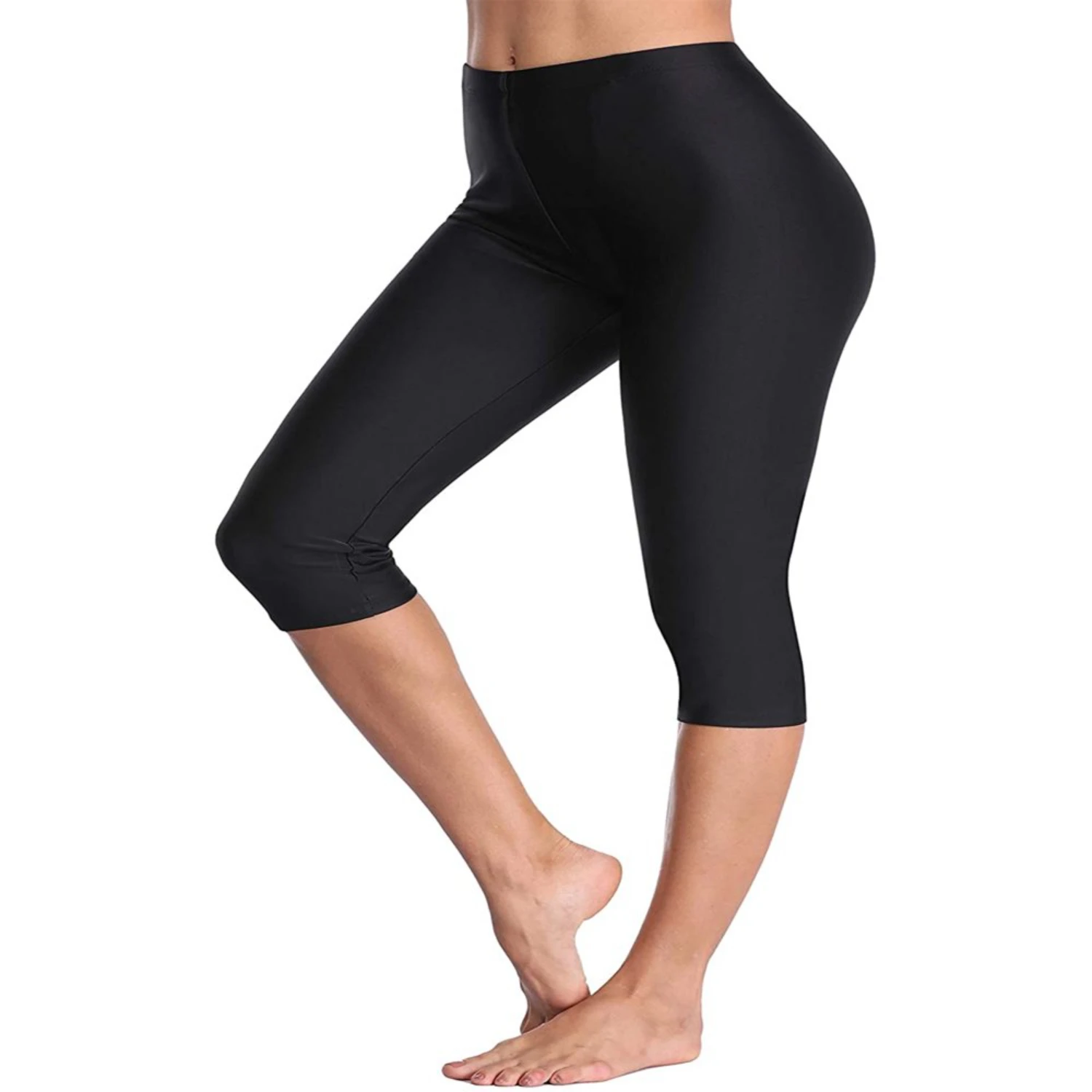 

High Waisted Women Swim Capris for Swimming