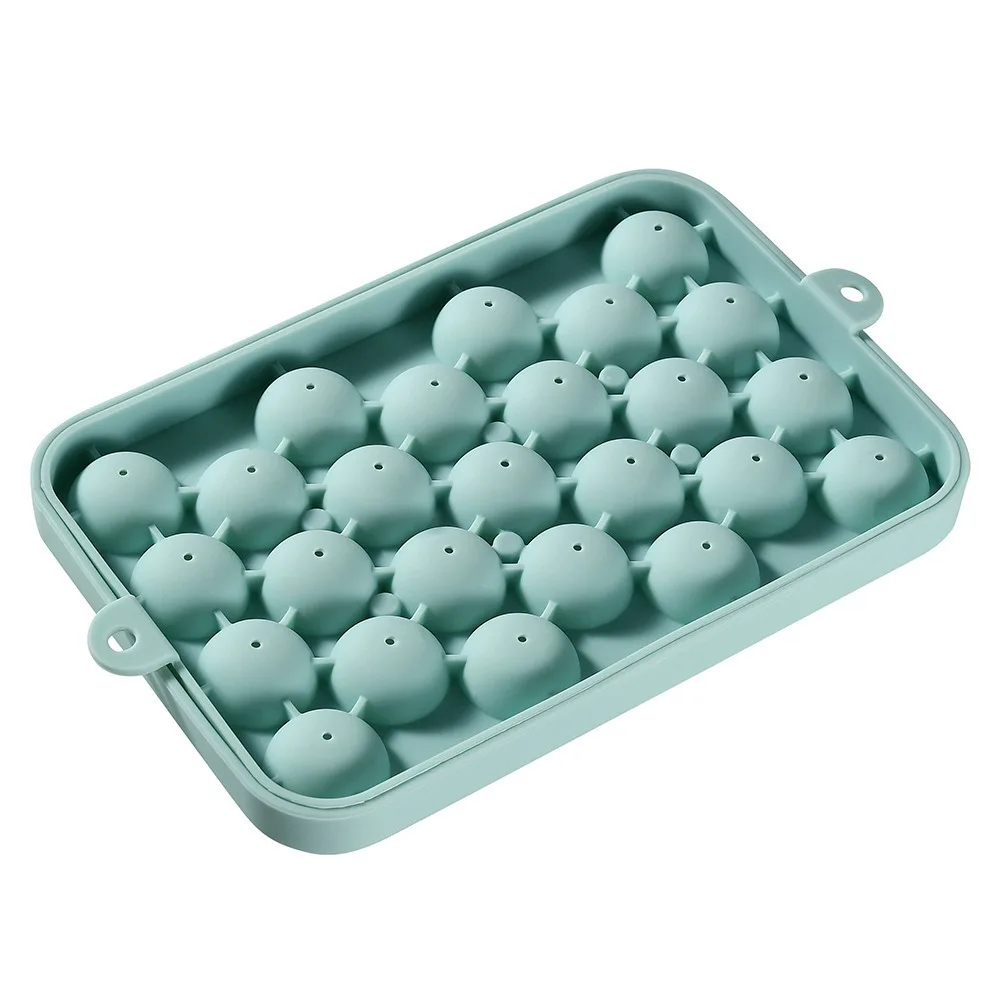 Creatieve siliconen druivenbalvormen 25 roosters ronde vorm handgemaakte zeepvormen herbruikbare flexibele ijsblokjesvorm bar party