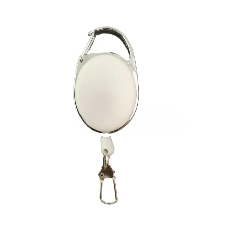 Carrete de insignia de plástico, Clip de Metal para permiso de trabajo, etiqueta de identificación, llavero retráctil, carretes de insignia, soporte de insignia antipérdida, accesorios