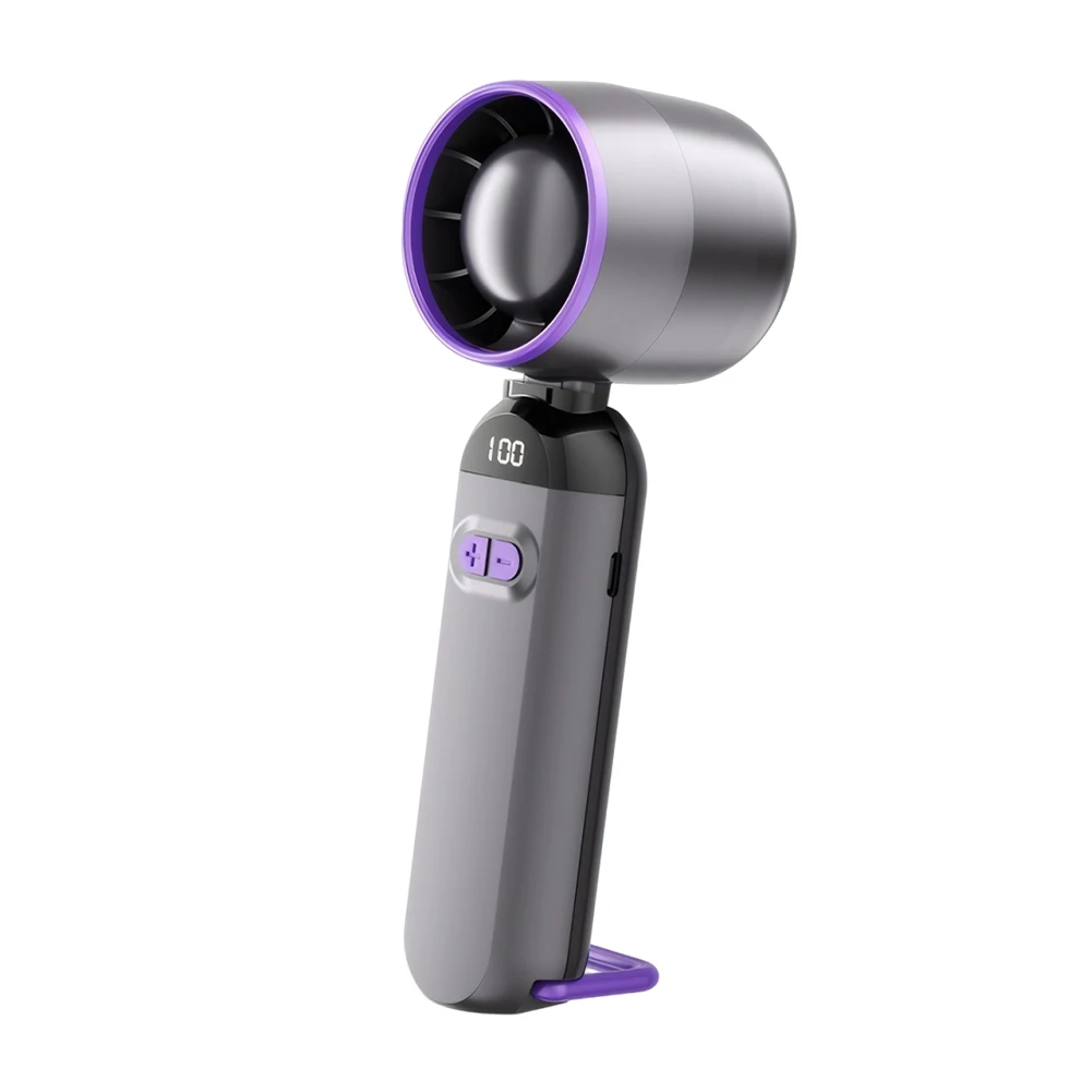 

Высокоскоростной складной вентилятор со светодиодным цифровым дисплеем, регулируемый охлаждающий вентилятор, перезаряжаемый через USB портативный электрический вентилятор для путешествий на открытом воздухе