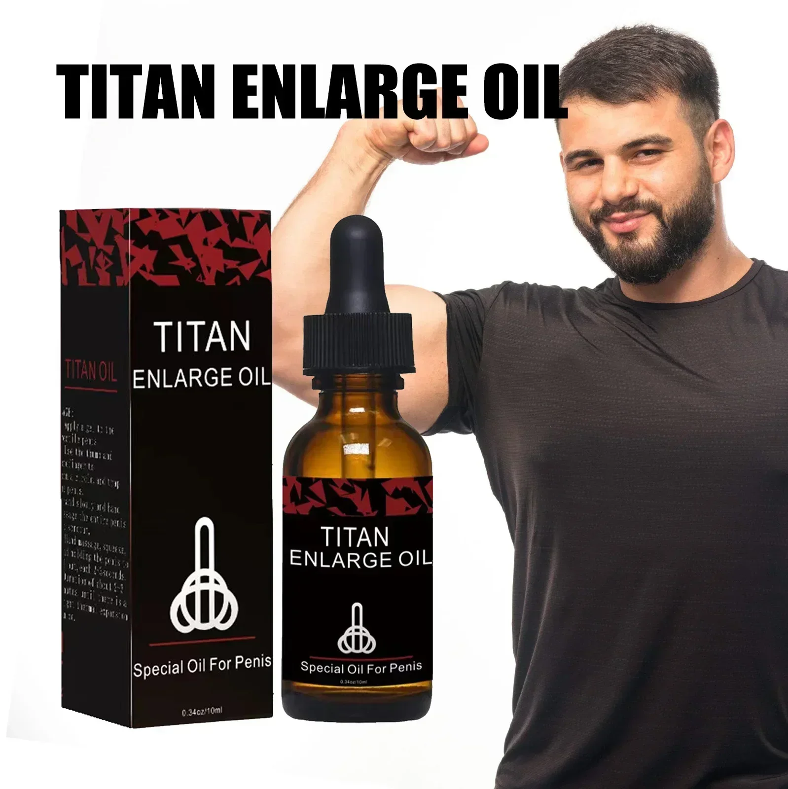 Espray externo masculino para una duración de 60 minutos, aceite para agrandar el pene, eyaculación precoz