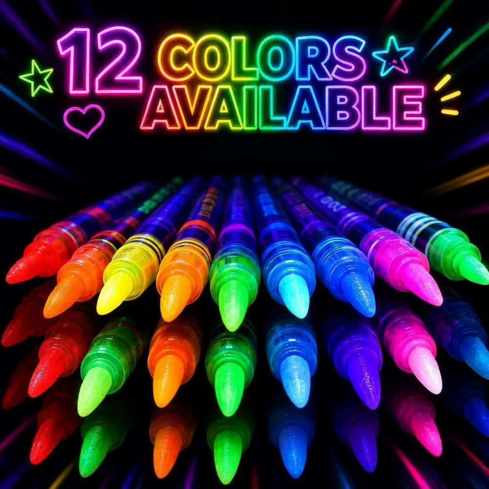 Neon Face Body Paint Markers For UV Glow Party Makeup Festival Art Drawing Pens Creative Cosmetic Supplies Washable