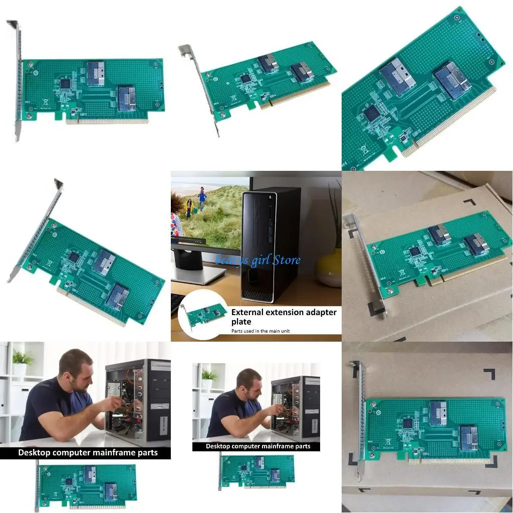 

C7AB SFF-8654 to PCIe Converters Supports SFF-8654 8i to PCIe Interfaces Convert Card Adapters for Nvme