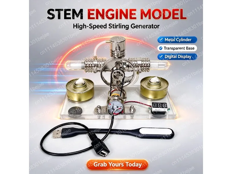 Steam Engine Model DIY Assembly Kit Physics Science Educational Toy for STEM Learning Experiment Project