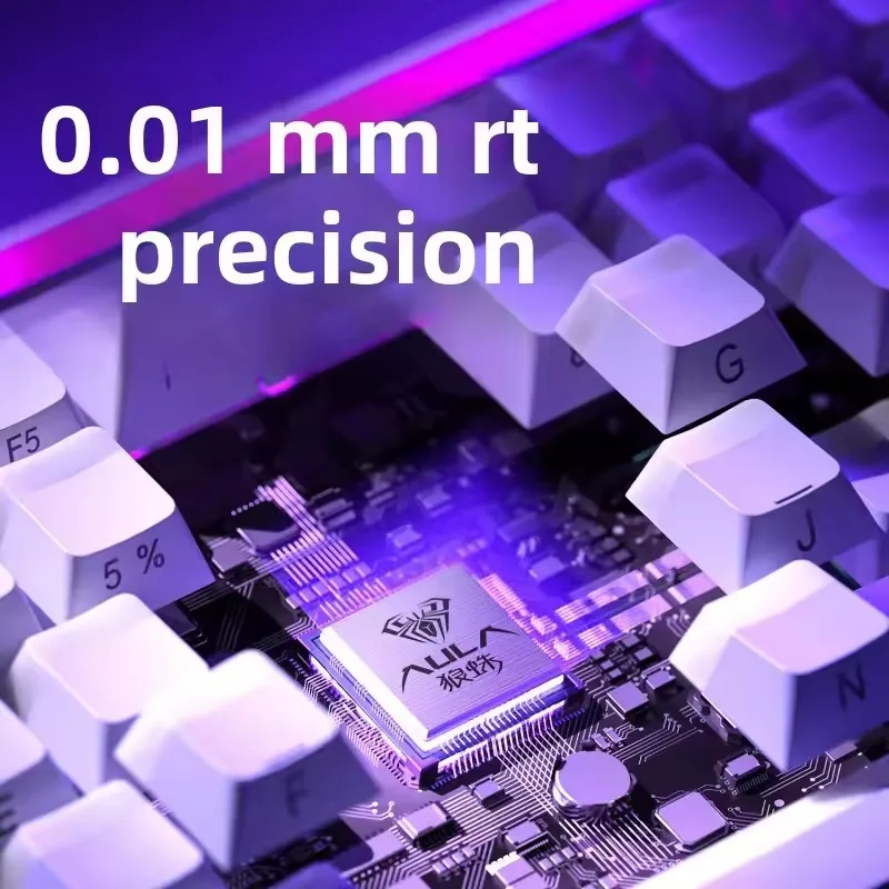 AULA HERO 84 HE 유선 기계식 키보드 음악 리듬 RGB 백라이트 마그네틱 스위치 8K 리턴 레이트 128K 스캔 레이트 게이밍 키보드