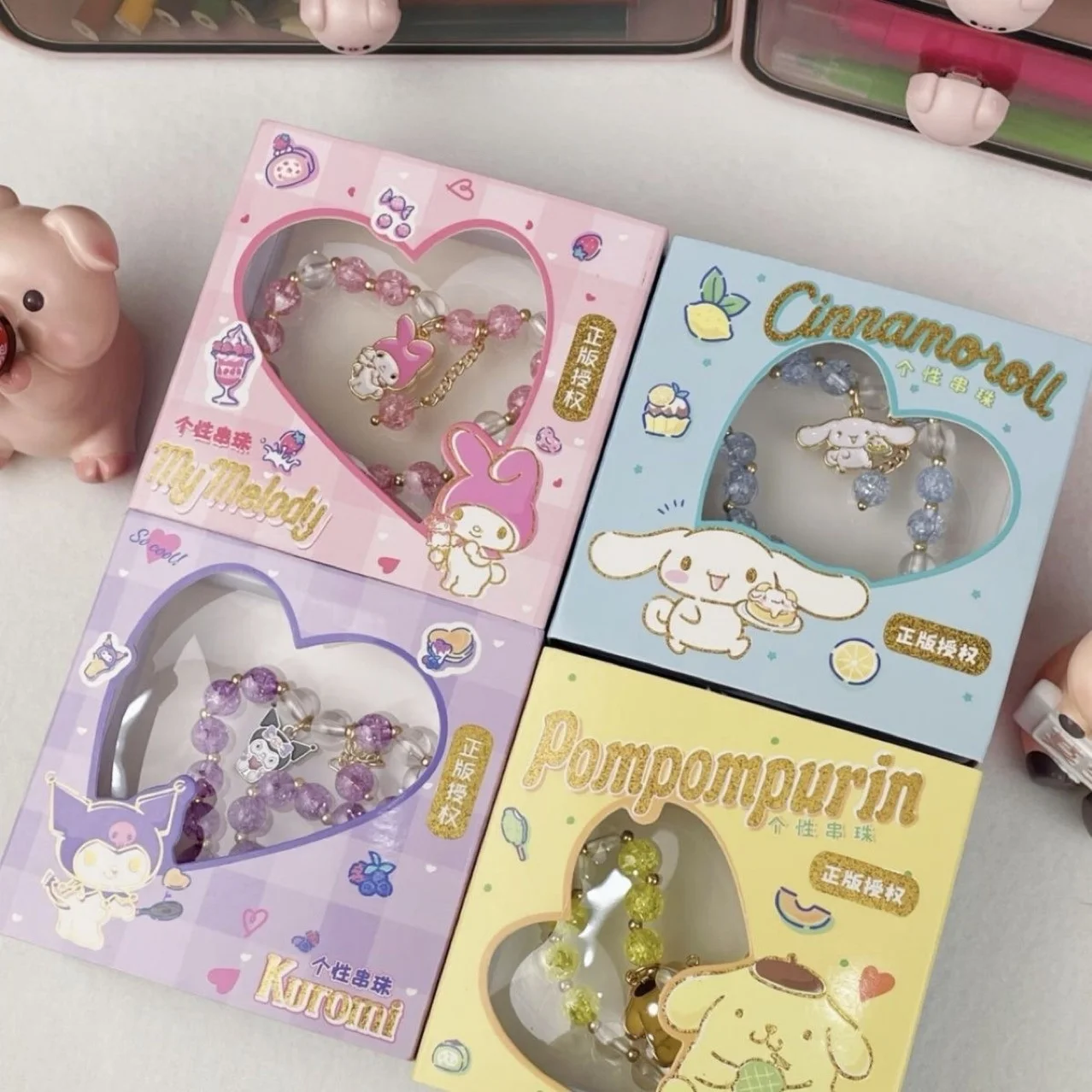 1 Stück Cinnamoroll Melody Kuromi Kawaii Süße Cartoon Anime Damen Trendige Perlenkette Accessoires Party Deko – Detail 16