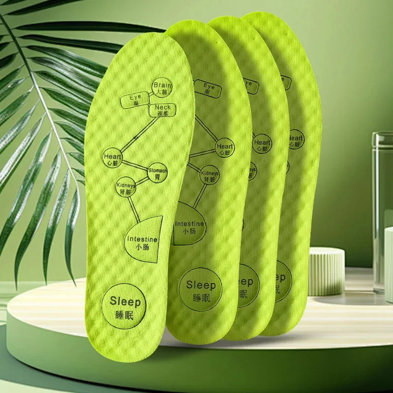 1/3/5pairs Foot Acupressure Insoles For Shoes Sole Sweat Absorbing Deodorant Insole Breathable Running Insoles For Feet Insole