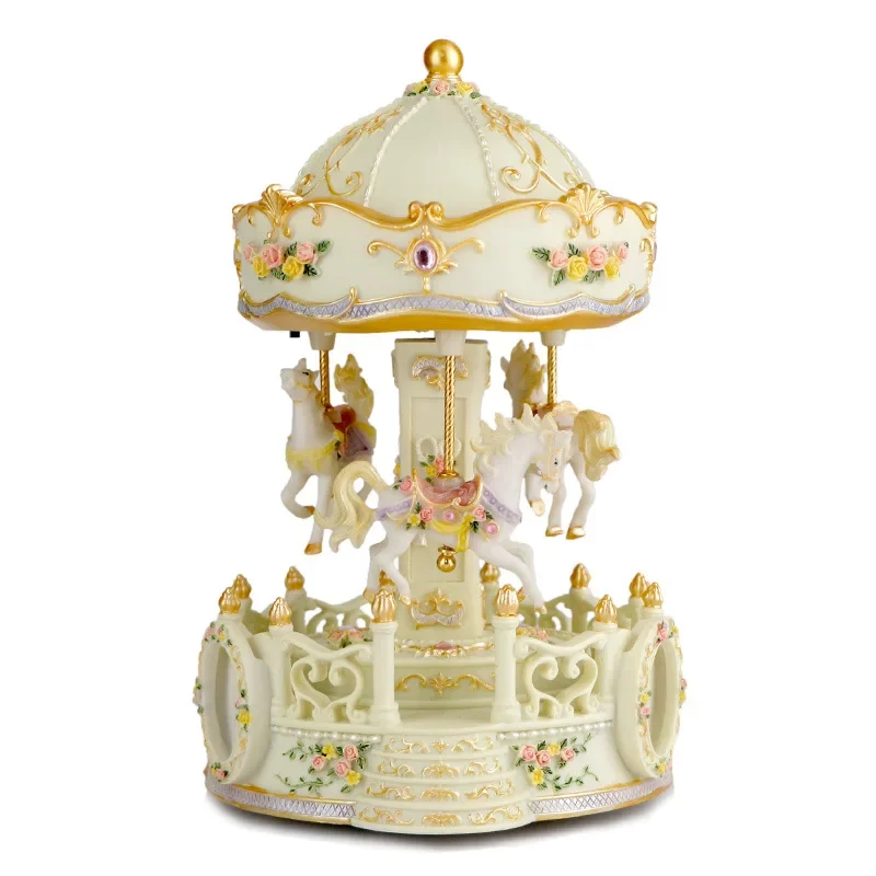 Creative Music Box with Lift Carousel for Girlfriend, Friends Gifts, Can Print Photos