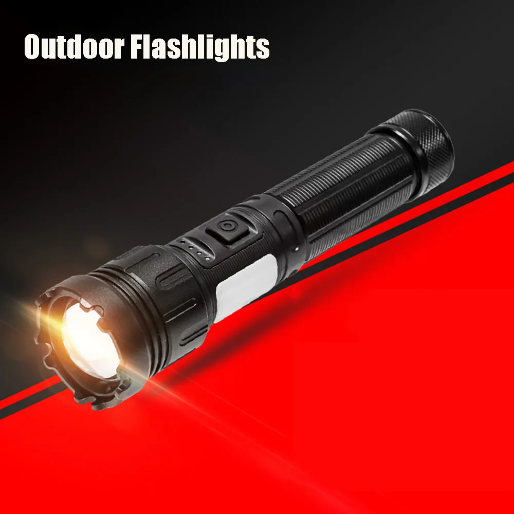 

High Power Led Flashlights Telescopic Zoom P50 Bright Torch Laser Torch Home User Outdoor Long Range Super Bright LED Lantern