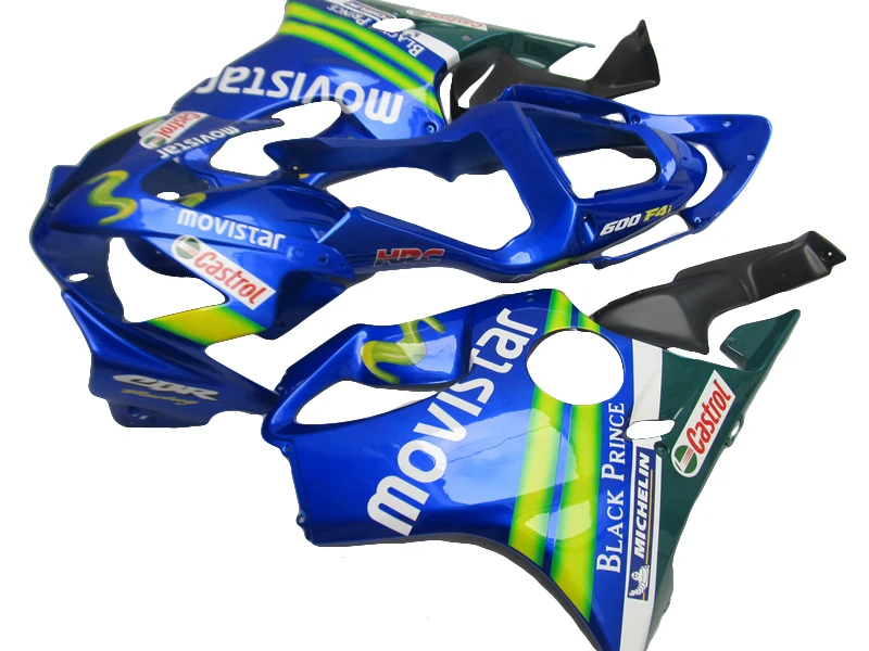 Blaues Verkleidungsset für HONDA CBR600 F4i 01 03 02 2001, kostenlose individuelle Aufkleberverkleidungen XL34