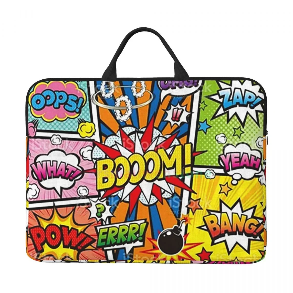 American Comic Book Collection Pop Laptop Bag Computer Bag Office Business Travel 14 Inch Water Resistant Large Laptop Case