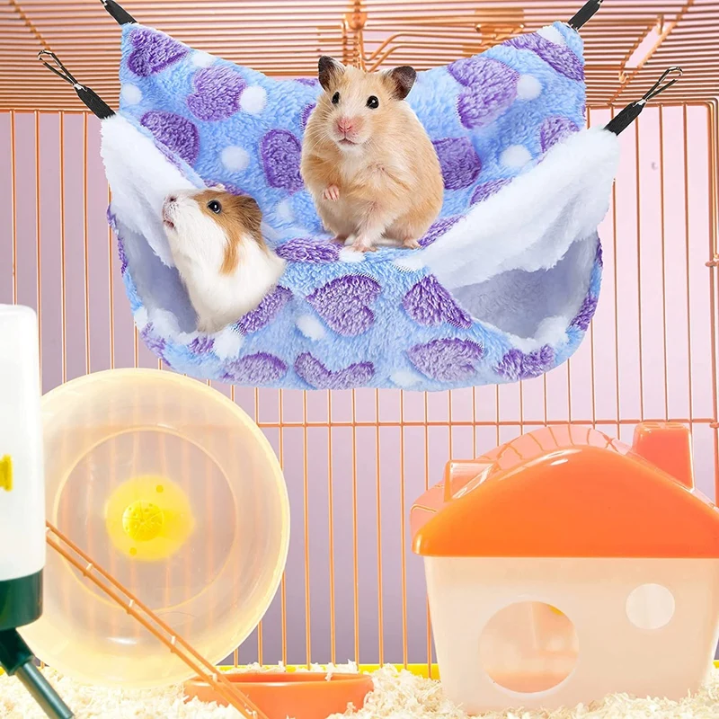 2 Pieces Guinea Pig Rat Hammock Guinea Pig Hamster Ferret Hanging Hammock Toys Bed For Small Animals Chinchilla