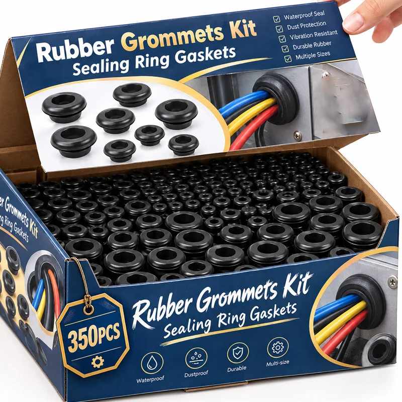 Rubber Grommet Assortment Wire Protector Cord Gasket Anti Friction Cable Hole Plug Wiring Blanking Grommet Plumbing Gasket Rings
