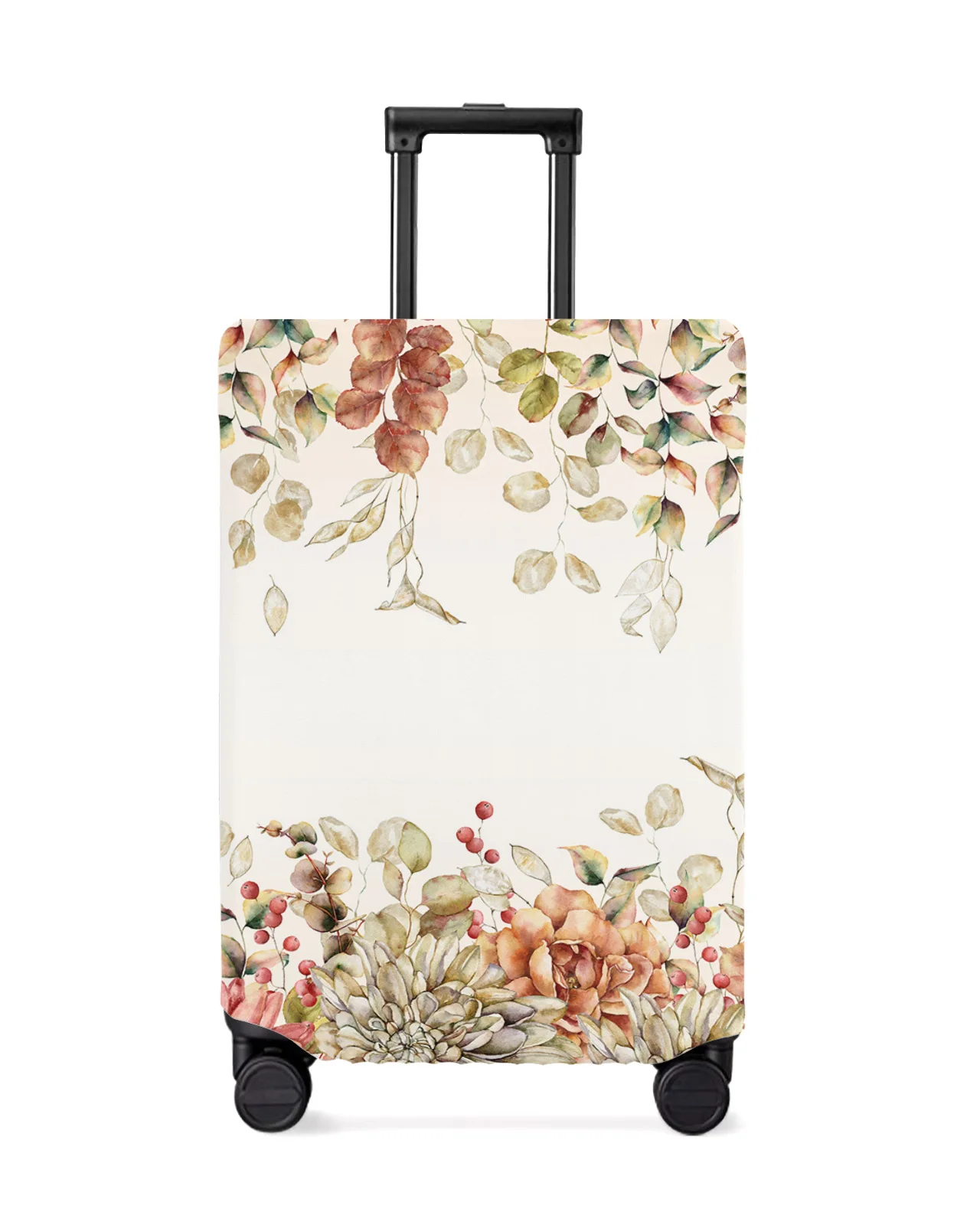 

Plant Eucalyptus Autumn Leaves Vintage Flower Luggage Cover Stretch Baggage Dust Cover for 18-32 Inch Travel Suitcase Case