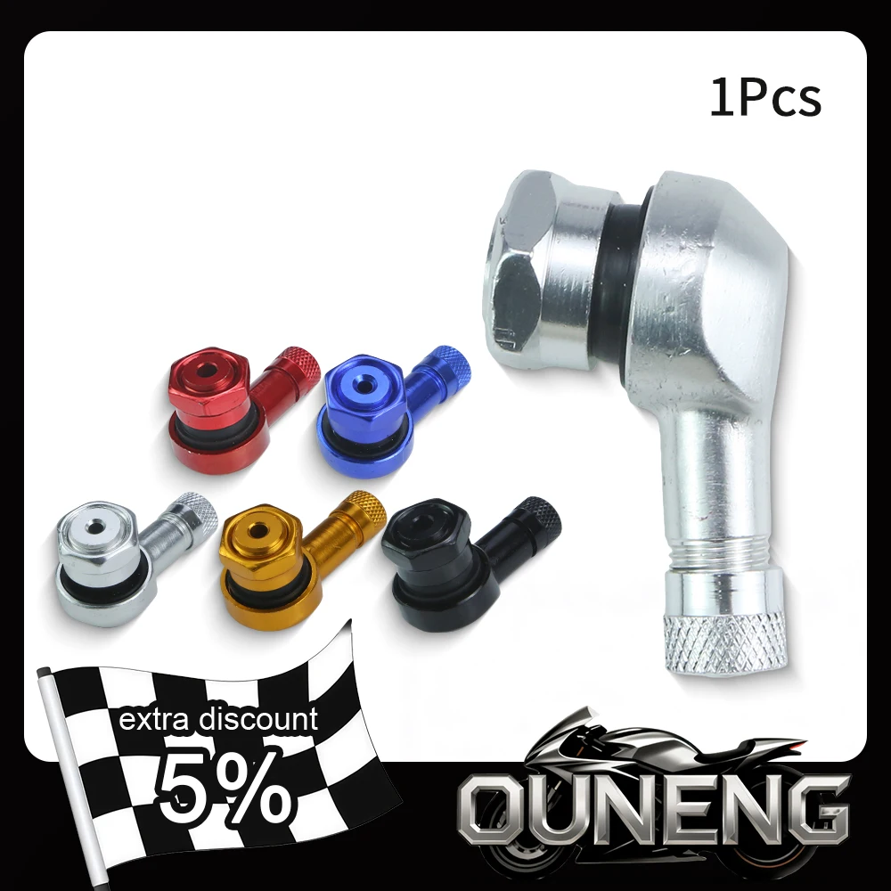

1Pcs CNC 90 Degree Motorcycle Tire Valve Aluminum Alloy Tubeless Tire Stem For Wheel Parts Universal Moto Scooter