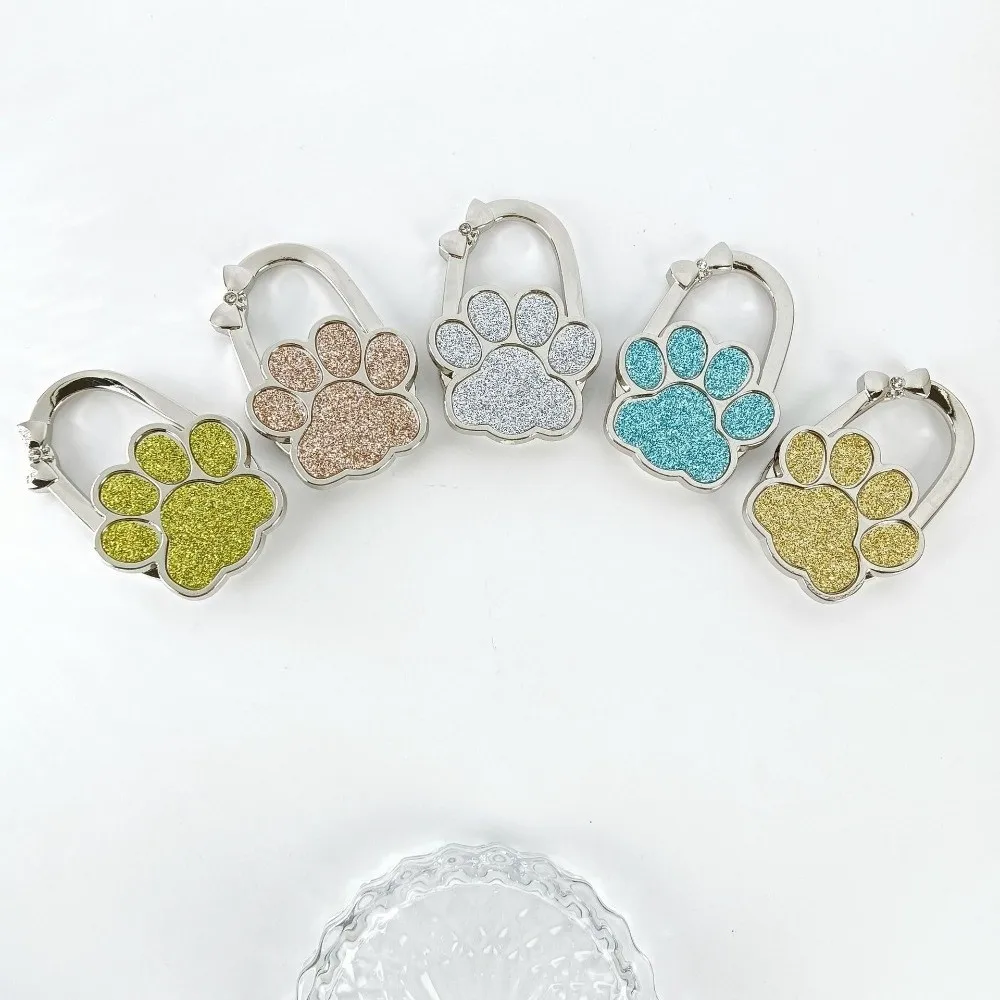 Pretty Cute Cat Paws Handbag Hanger for Women Foldable Creative Table Hanger Lightweight Durable Bag Hanger for Table