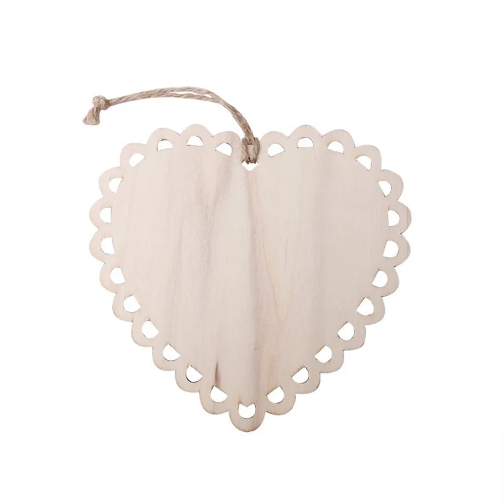 

Mini Heart Shaped Blackboard Black Boxwood Hanging Message Board for Weddings Christmas Kids Crafts Reception Table Signs