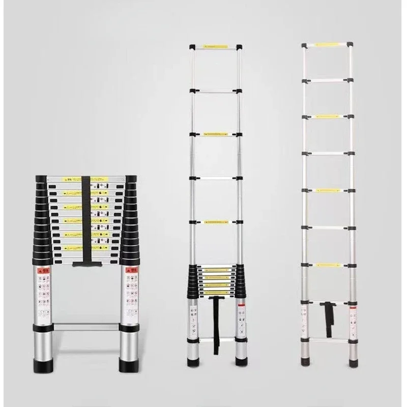 One-Sided Telescopic Ladder,Thickened Stabilizing Folding, Anti-Skid Pedal,Home Safety Equipment, Single Side Step, Handy Design