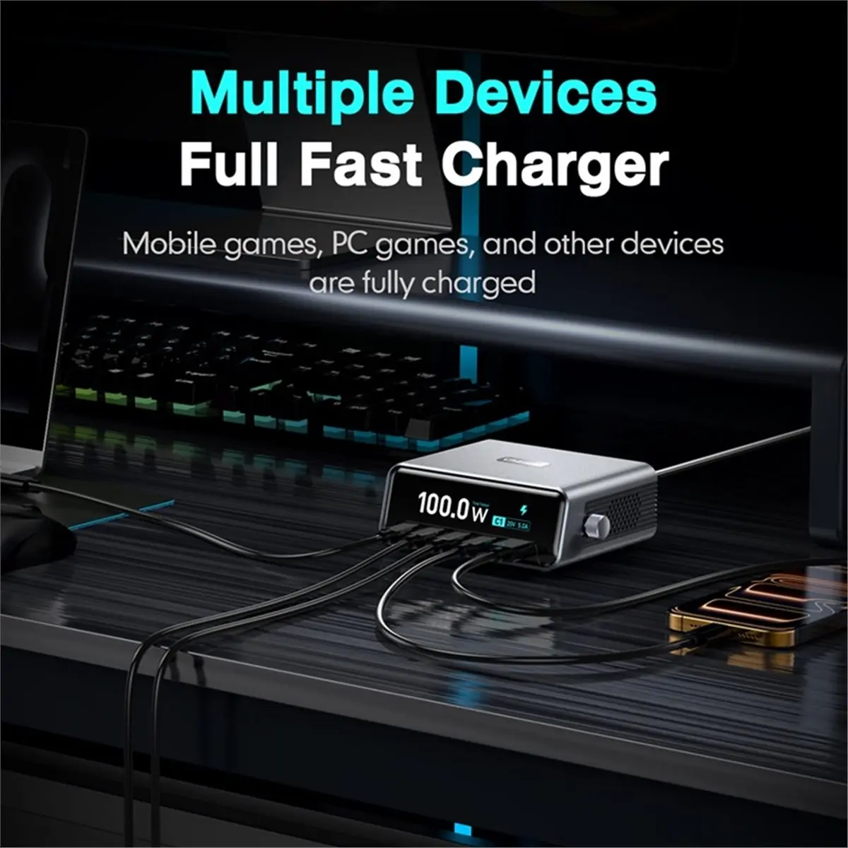 a20z-265w-gan急速充電器、4つのtype-cポートpd100w-usb-30w、ノートパソコン-携帯電話-タブレット用デジタルディスプレイ、旅行-家庭用euプラグ