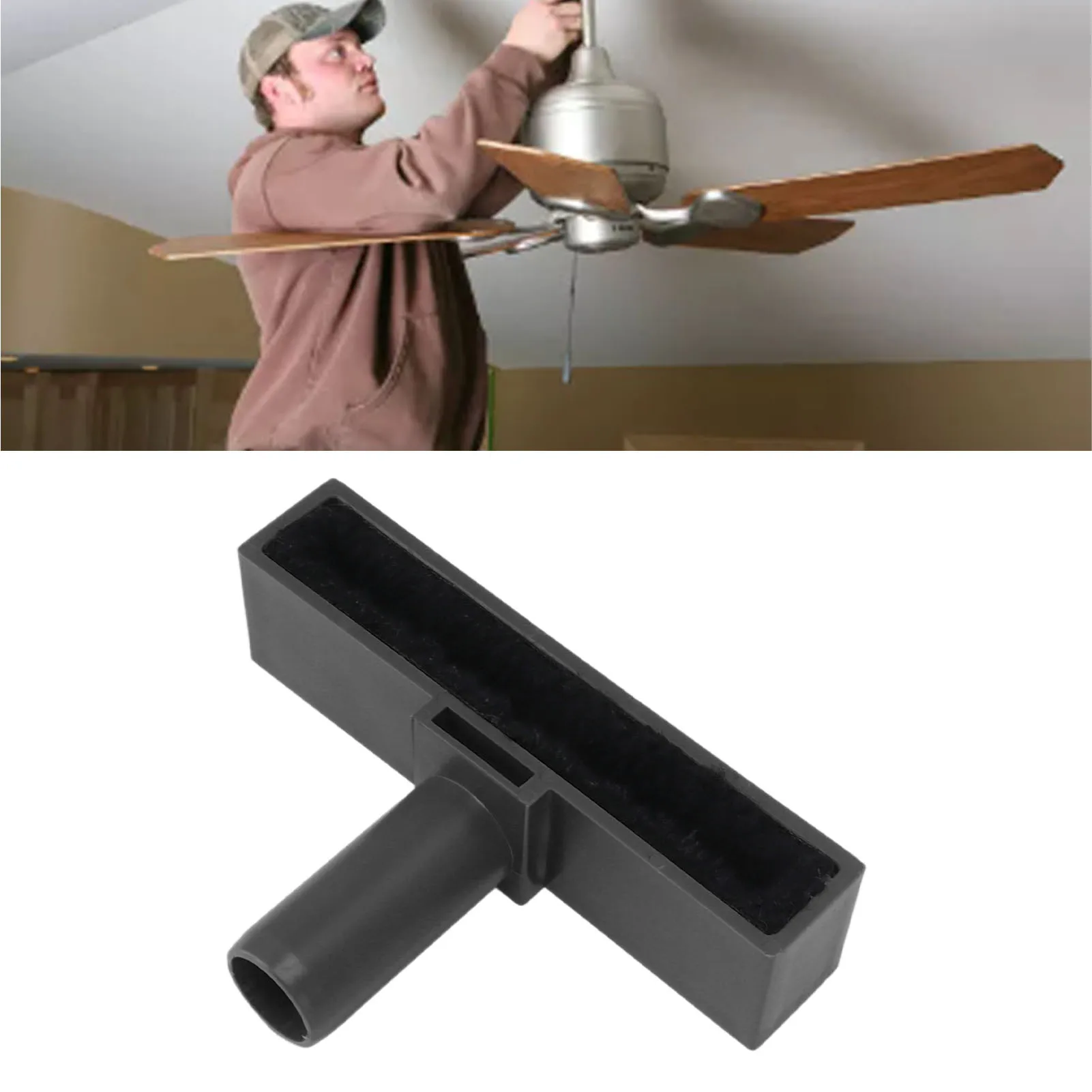 Limpiador de aspas de ventilador de techo, fácil de instalar cepillo de limpieza de techo, accesorio de vacío, accesorios ligeros para el hogar