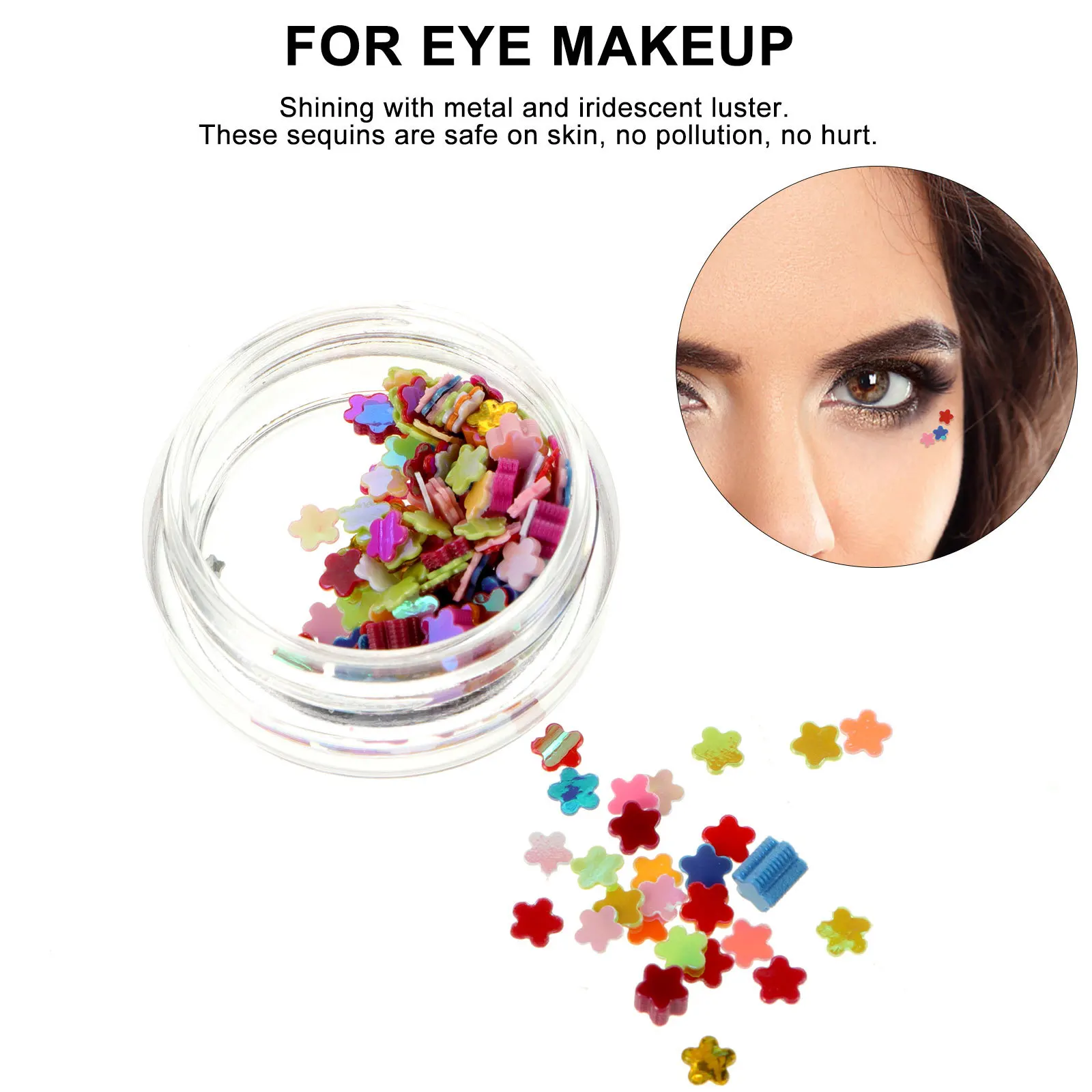 1 set oogmake-up pailletten glanzende doe-het-zelfbenodigdheden nagelkunst glitters schminken lichaamsdecoratie multifunctionele glitterstukken